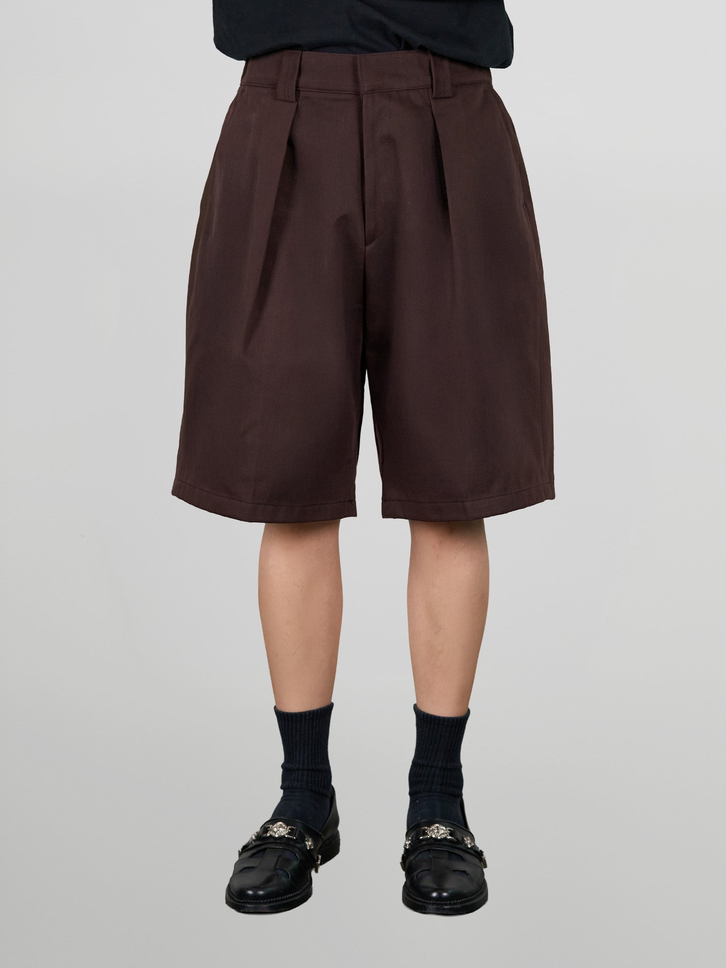 Pleated Wide Shorts