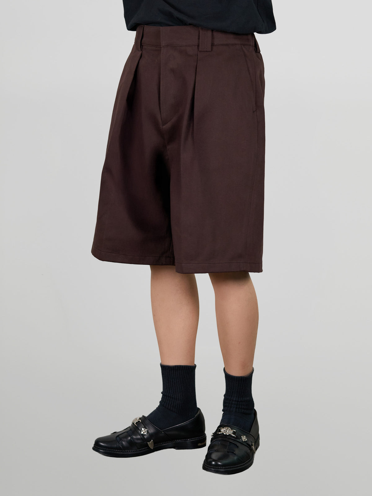 Pleated Wide Shorts
