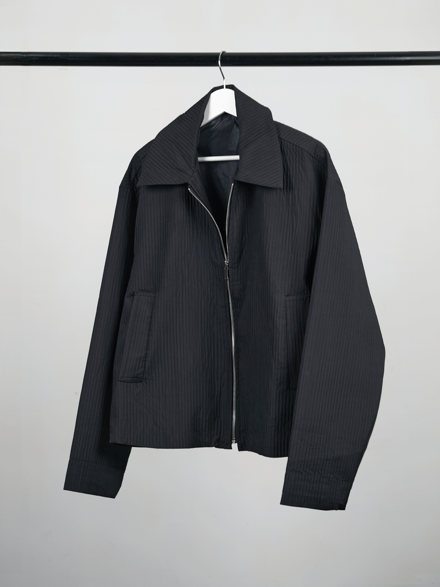 Pleated Zip Jacket