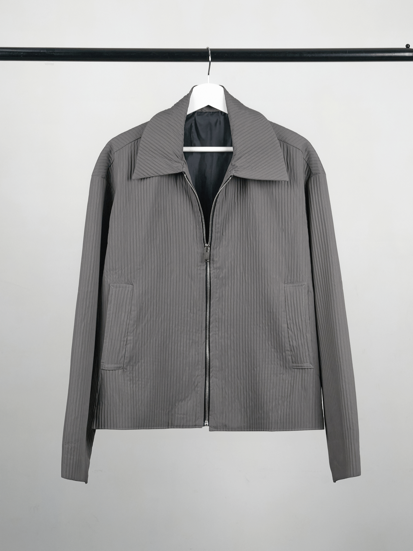 Pleated Zip Jacket