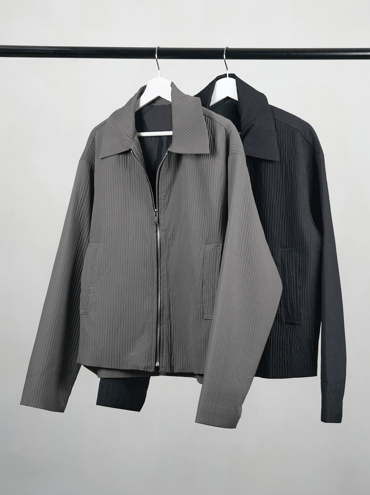 Pleated Zip Jacket