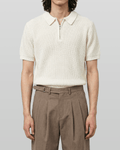 Quarter-Zip Collar Knit Top