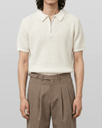 Quarter-Zip Collar Knit Top