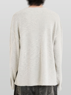 Stitch Waffle T-Shirt Melange-White front - cleanfit minimal - UNPROVEN