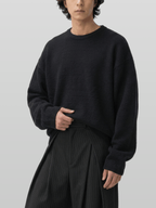 Reversible Wool-Blend Knit Navy