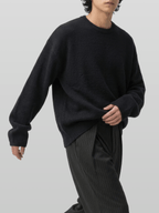Reversible Wool-Blend Knit Navy