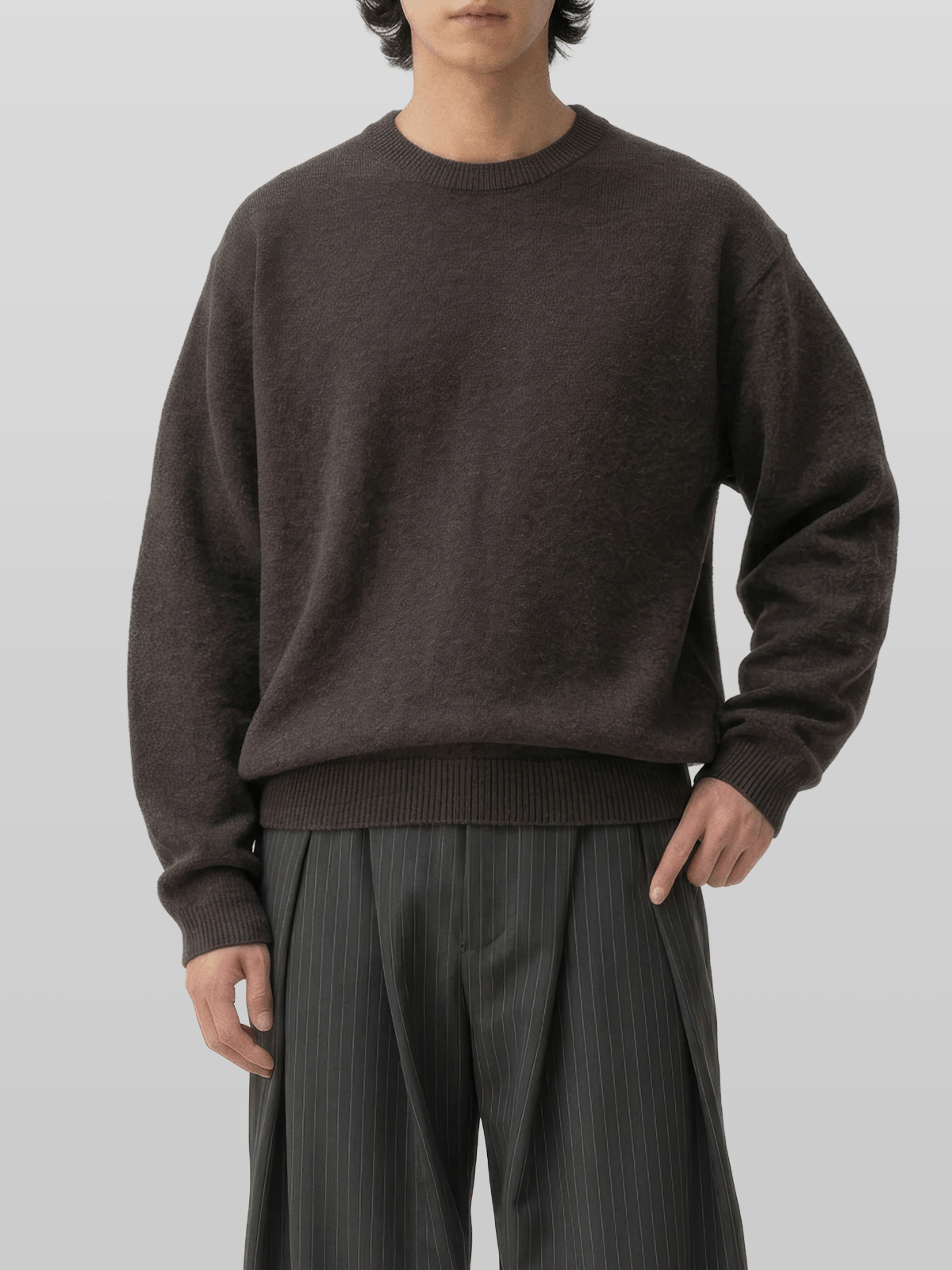 Reversible Wool-Blend Knit Navy