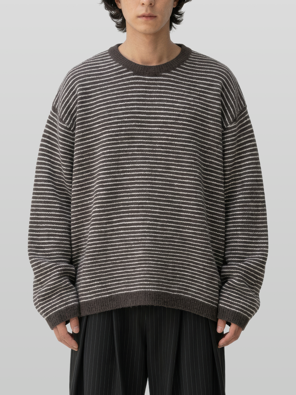 Reversible Wool-Blend Knit Navy