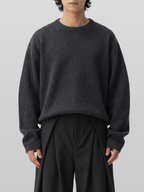 Reversible Wool-Blend Knit Navy