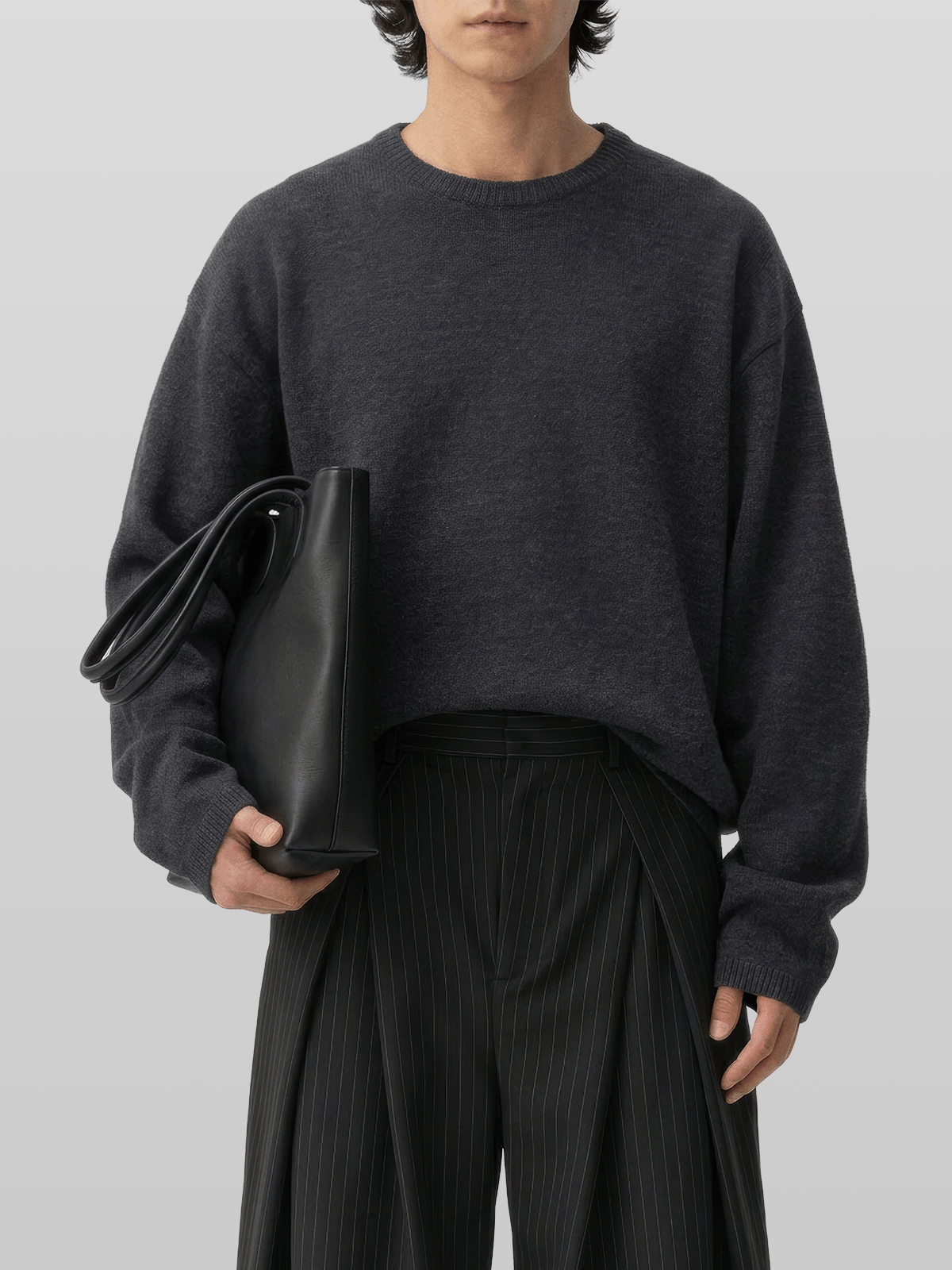 Reversible Wool-Blend Knit Navy