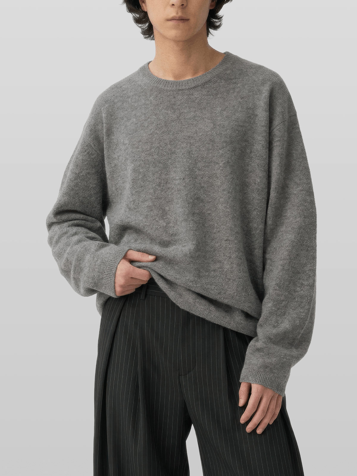 Reversible Wool-Blend Knit Navy