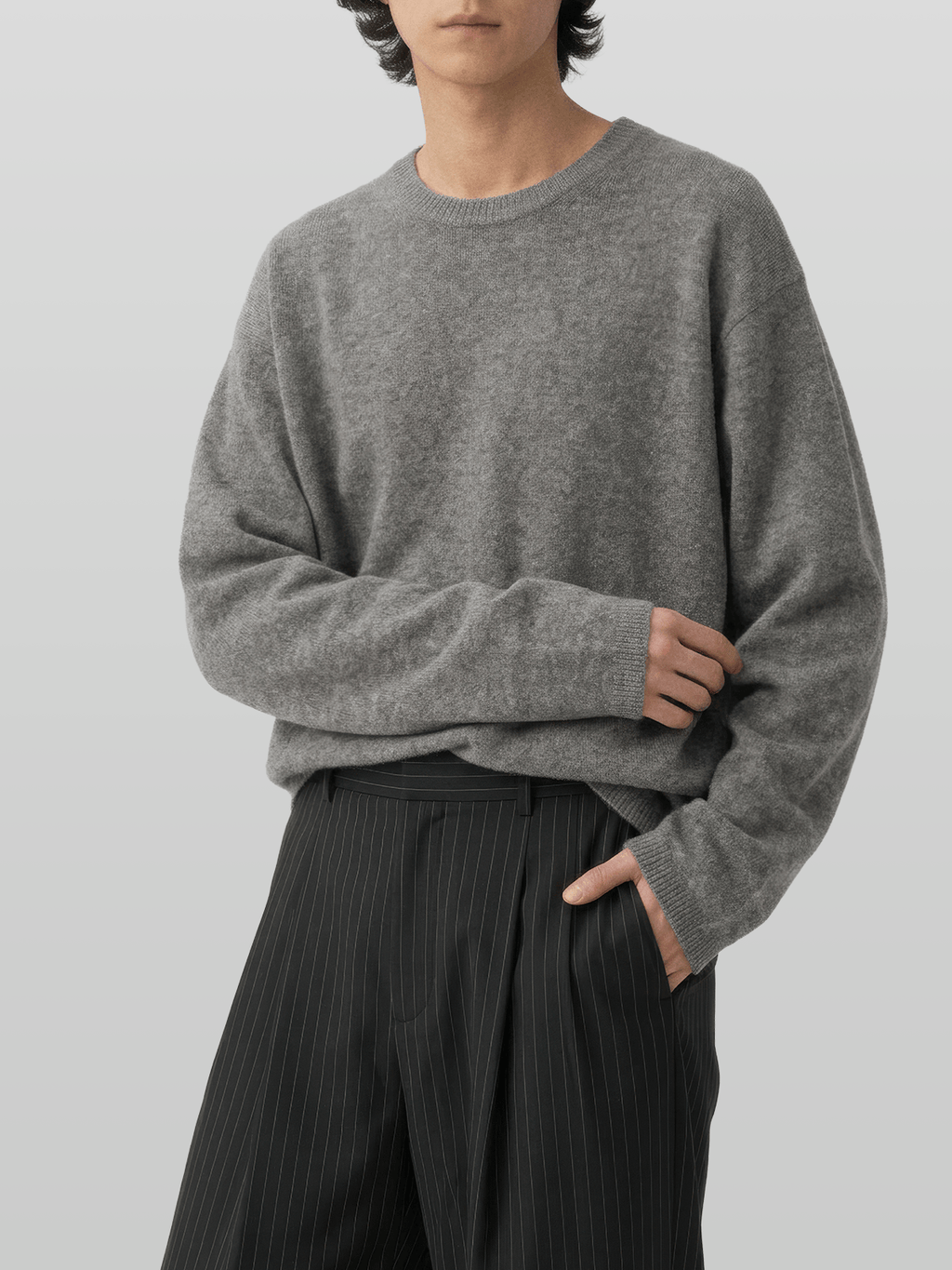 Reversible Wool-Blend Knit Navy