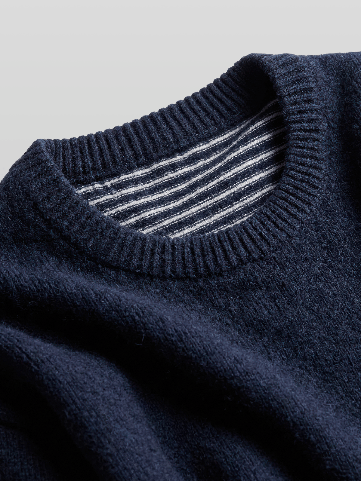 Reversible Wool-Blend Knit Navy