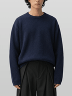 Reversible Wool-Blend Knit Navy