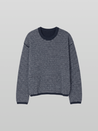 Reversible Wool-Blend Knit Navy
