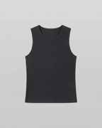 Ribbed Tank Top Charcoal