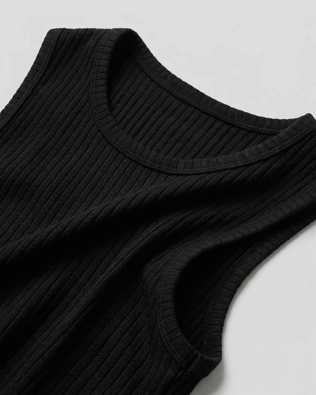 Ribbed Tank Top Black