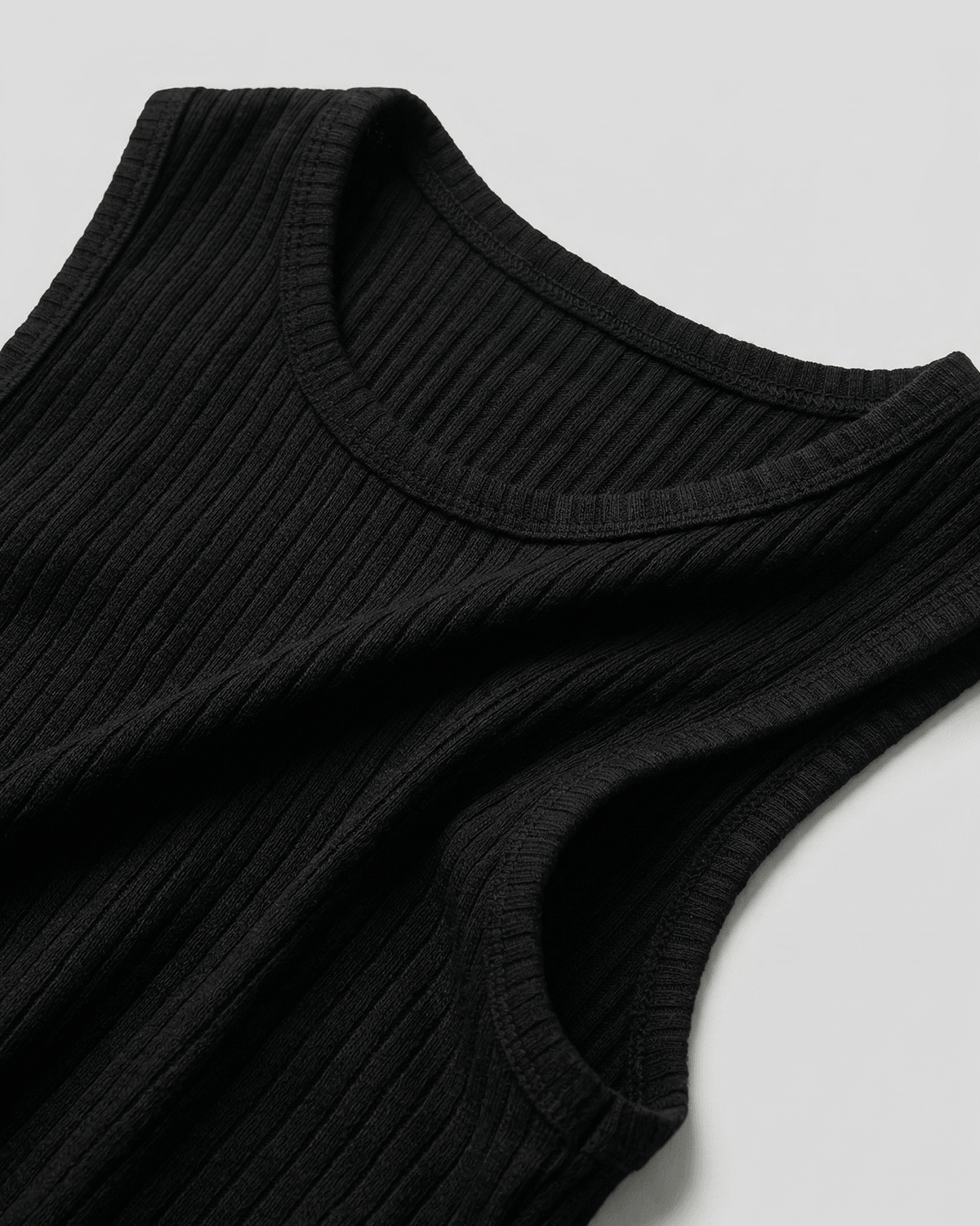 Ribbed Tank Top Black