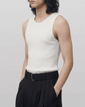 Ribbed Tank Top White