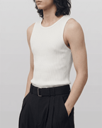 Ribbed Tank Top White