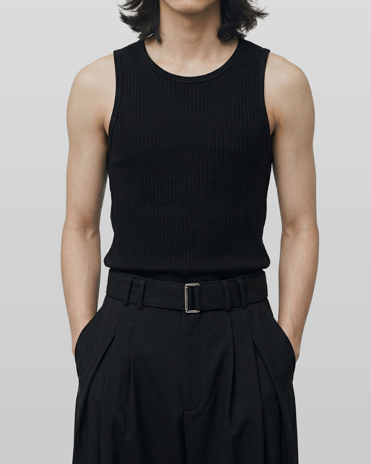 Ribbed Tank Top Black