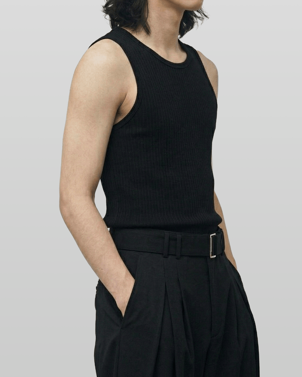 Ribbed Tank Top Black