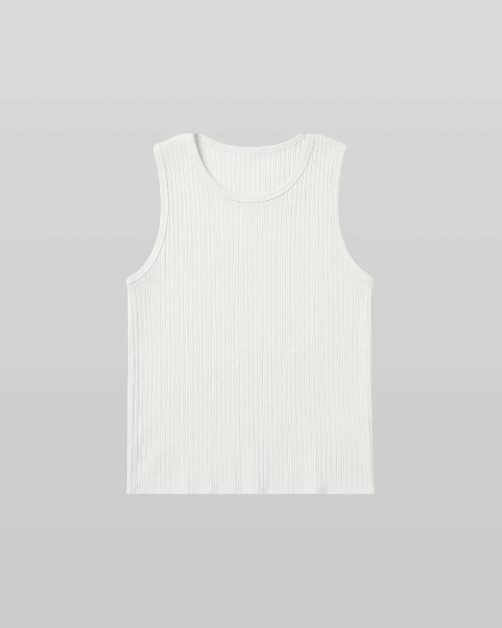 Ribbed Tank Top White