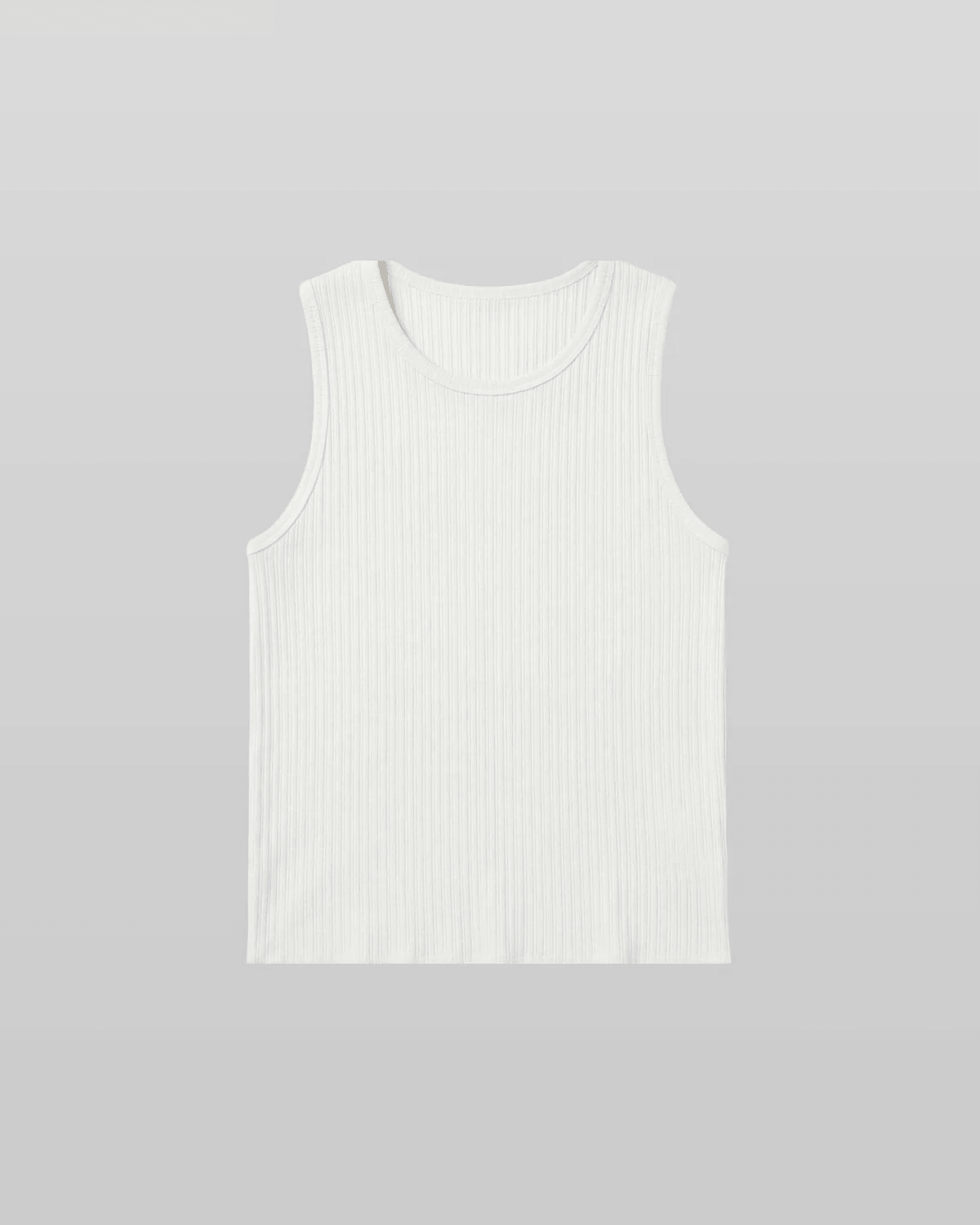 Ribbed Tank Top White