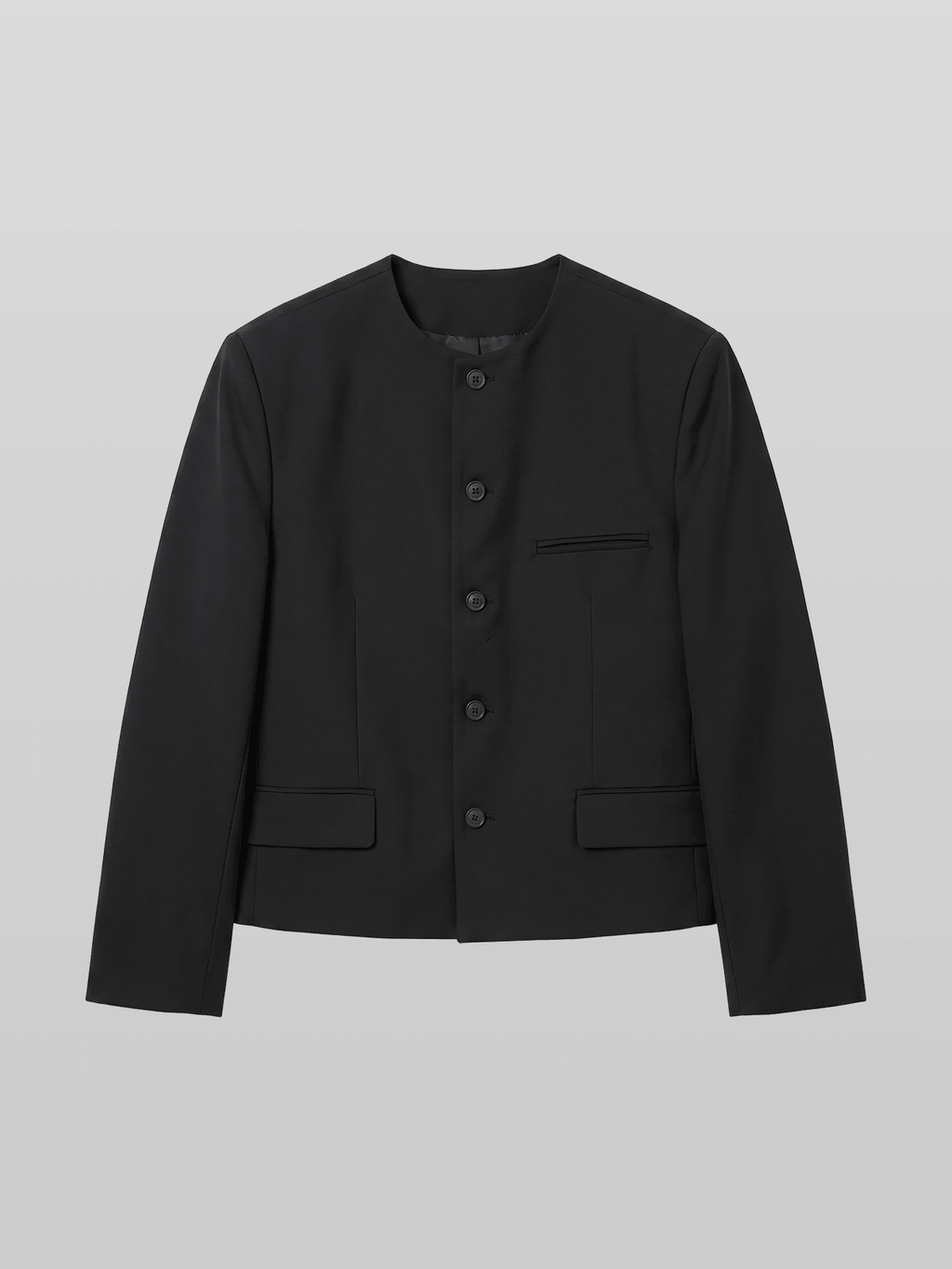Round Neck Cropped Blazer