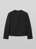 Round Neck Cropped Blazer
