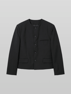 Round Neck Cropped Blazer