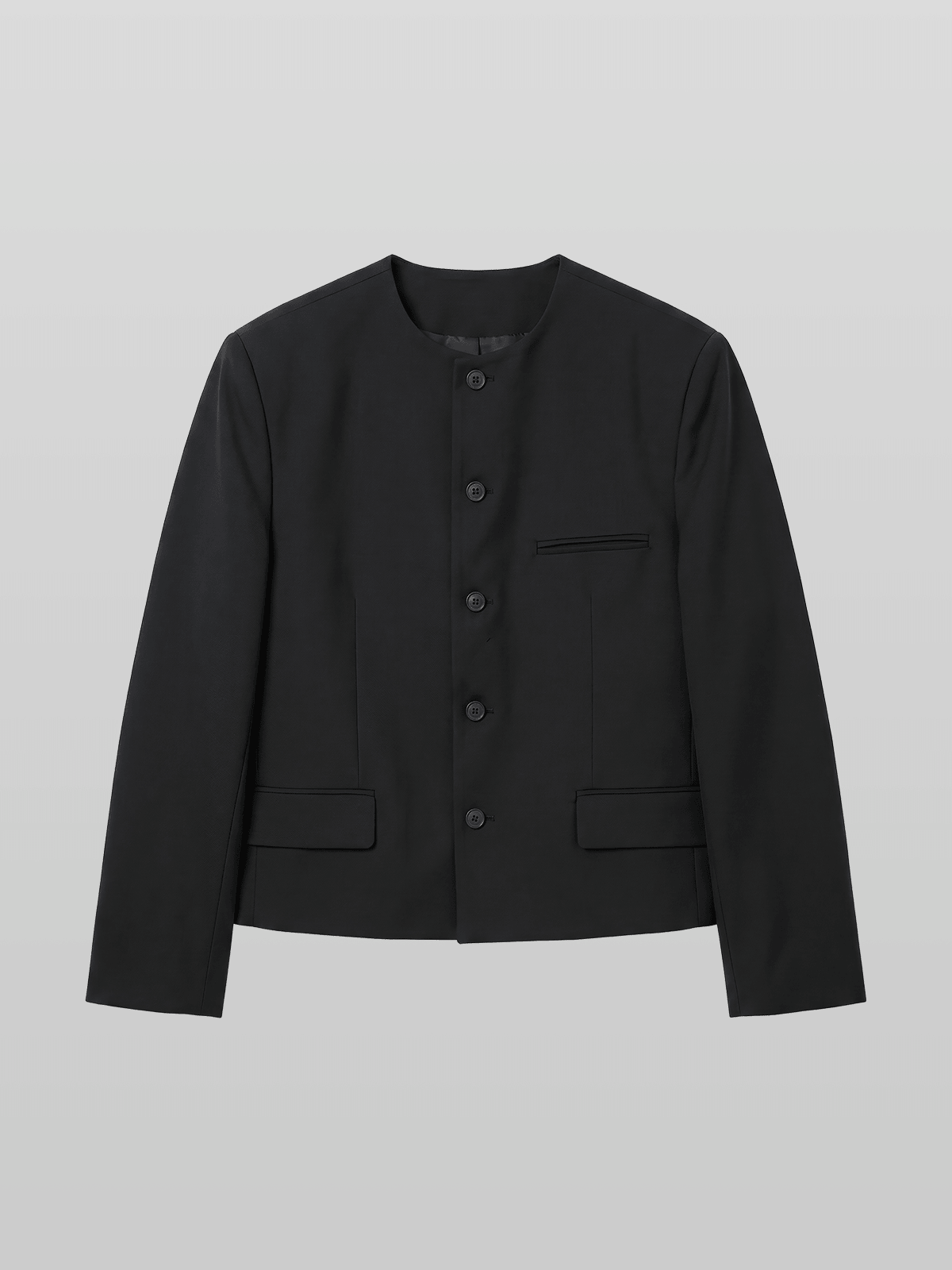 Round Neck Cropped Blazer
