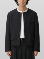 Round Neck Cropped Blazer