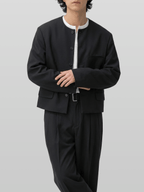 Round Neck Cropped Blazer
