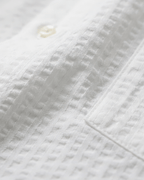 Seersucker Cropped Shirt White