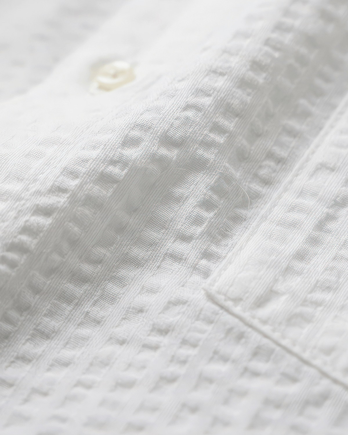 Seersucker Cropped Shirt White