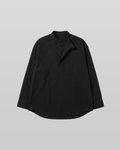 Seersucker Pullover Button-Tab Shirt
