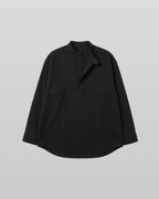 Seersucker Pullover Button-Tab Shirt