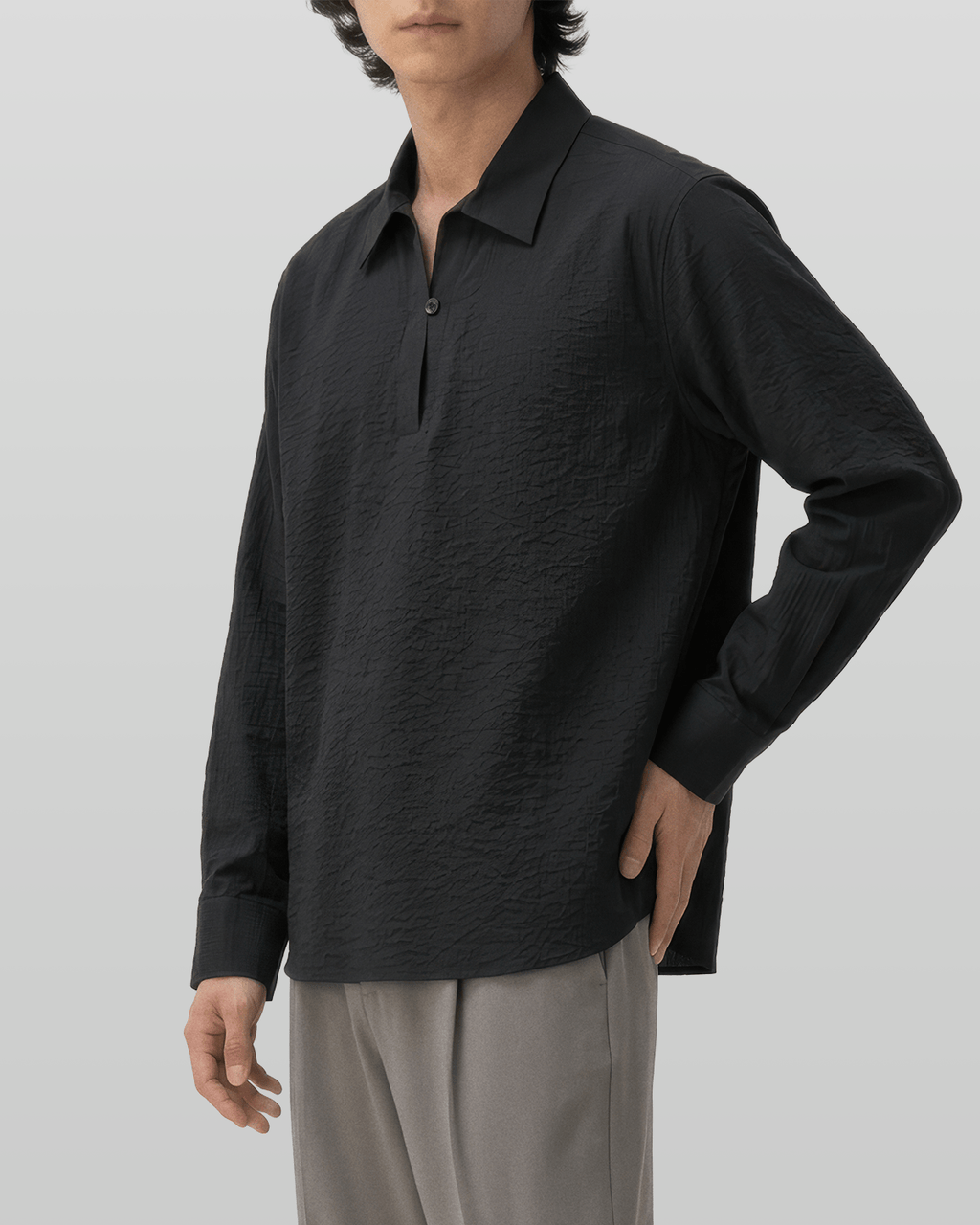 Seersucker Pullover Shirt