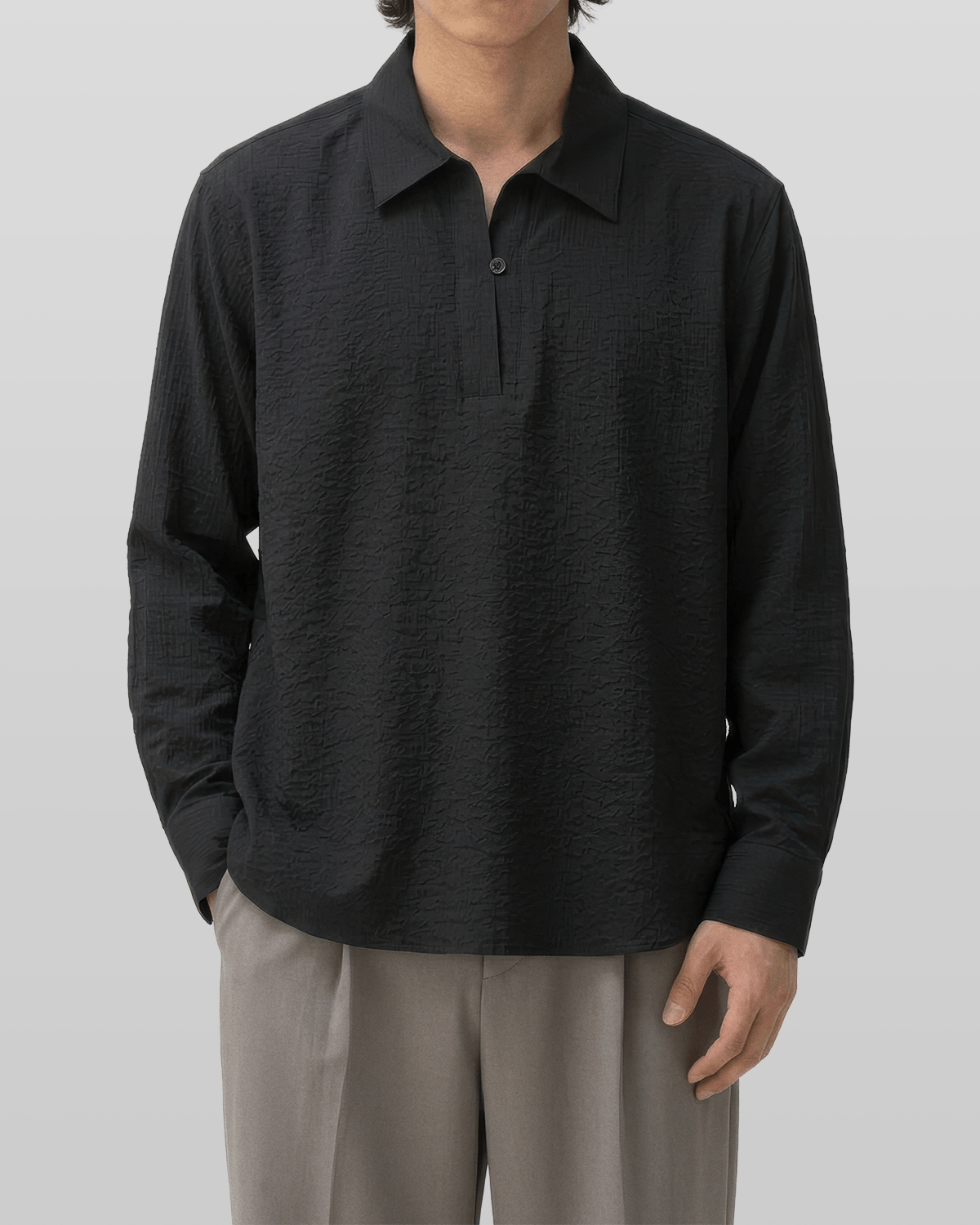 Seersucker Pullover Shirt