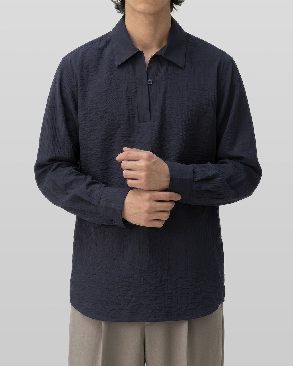 Seersucker Pullover Shirt