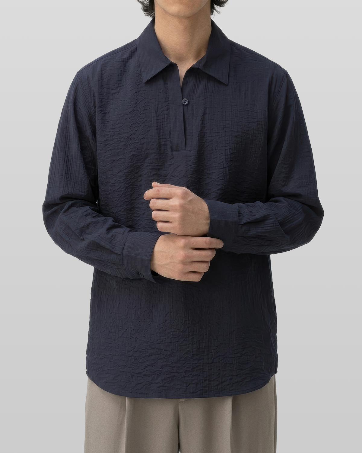 Seersucker Pullover Shirt
