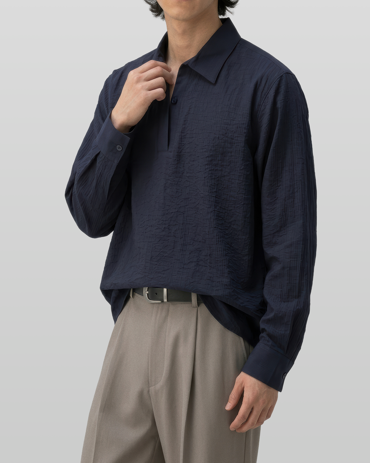 Seersucker Pullover Shirt