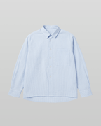 Seersucker Striped Cropped Shirt