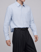 Seersucker Striped Cropped Shirt