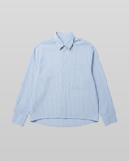 Seersucker Striped Cropped Shirt