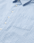 Seersucker Striped Cropped Shirt