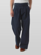 Semi-Wide Gurkha Jeans denim – Front view | wide-leg denim / relaxed denim | UNPROVEN