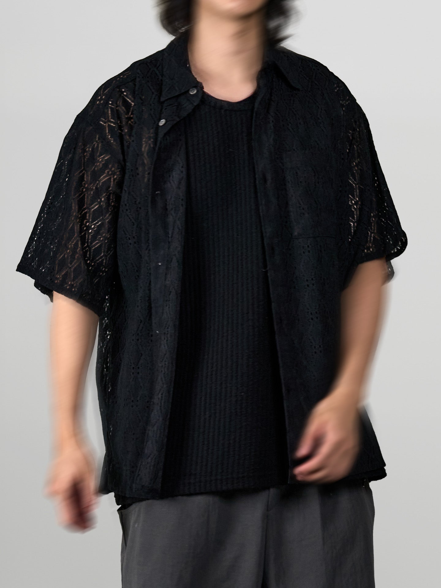 Sheer-Lace Shirt