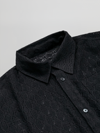 Shirt Black front - cleanfit minimal - UNPROVEN